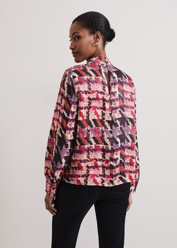 Phase Eight Lyla Satin Printed Shirts Multicolor USA | 2608357-JA